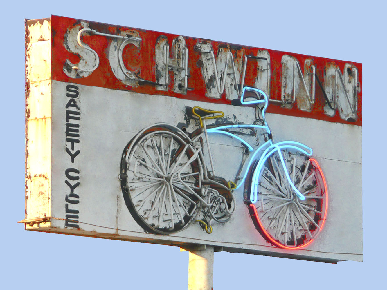 24" X 16" Reproduced Vintage Schwinn Bicycle Sign on Graphic Canvas 