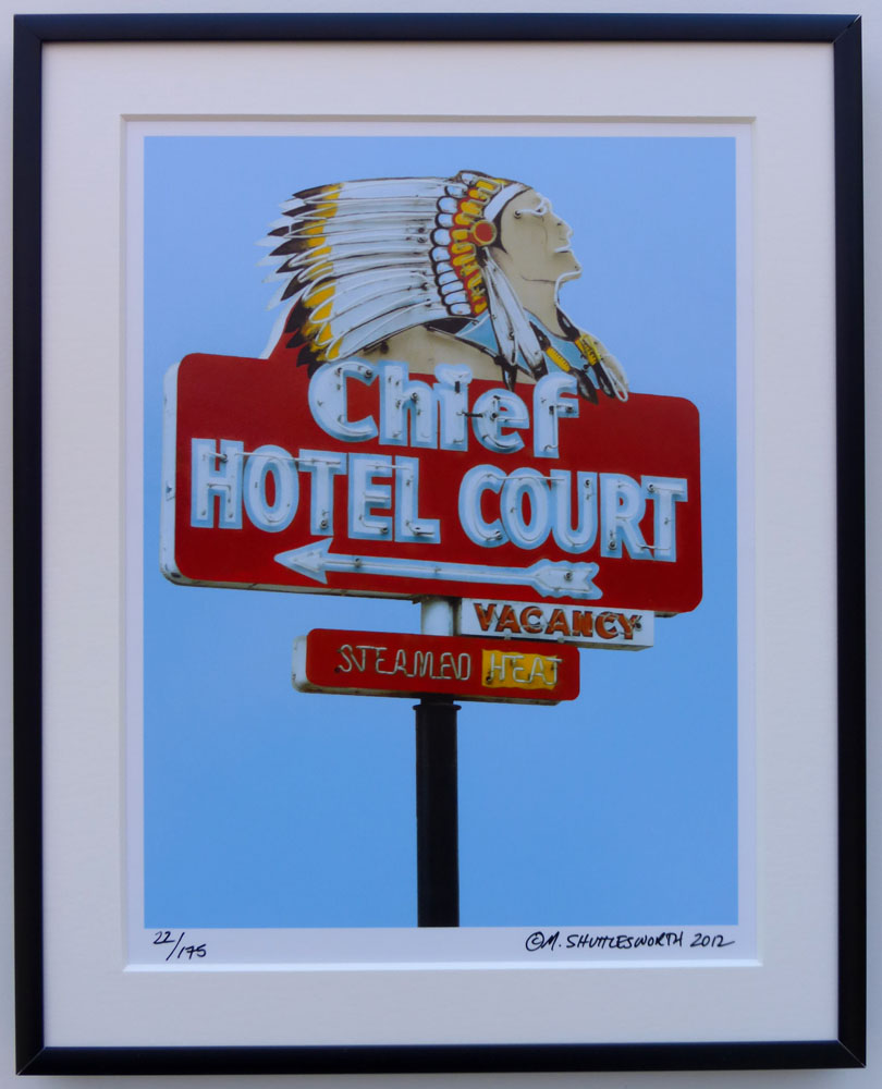 8x10 Chief Hotel Court Framed