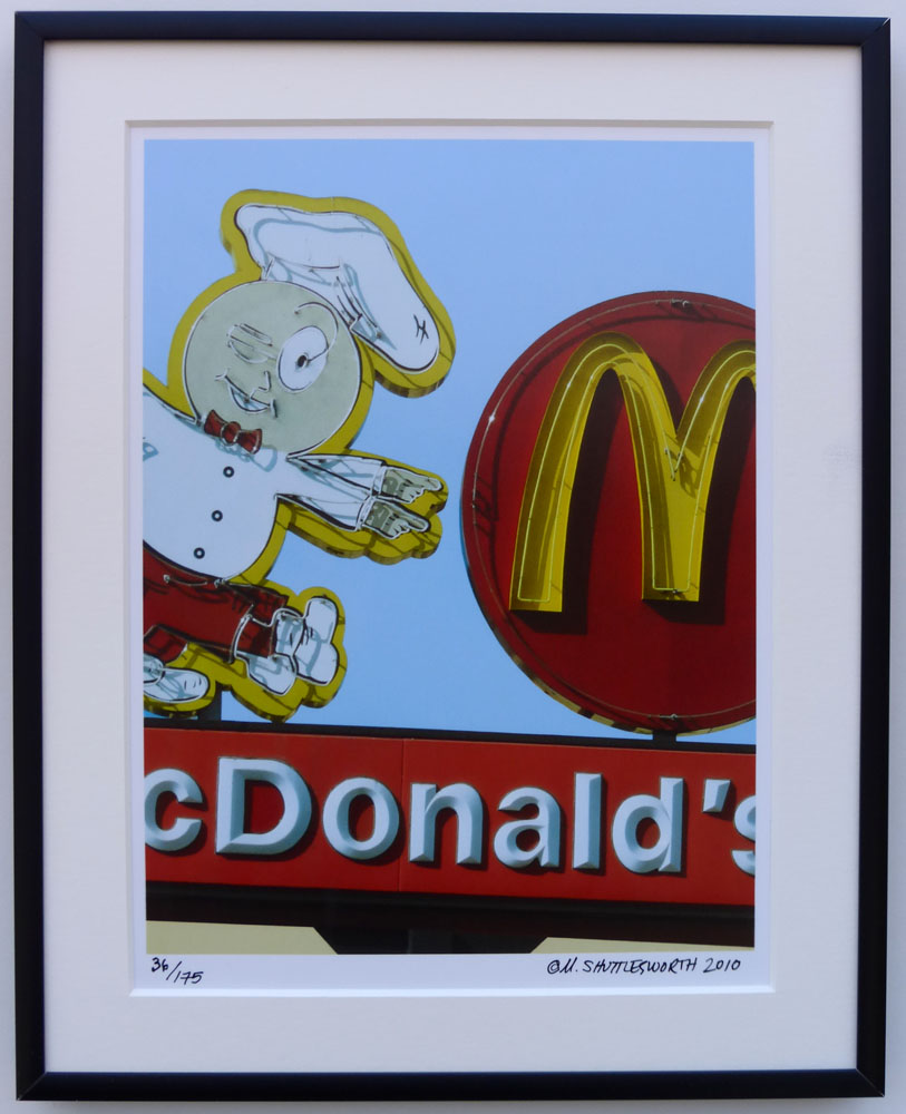 8x10 McDonalds Vintage Neon Framed