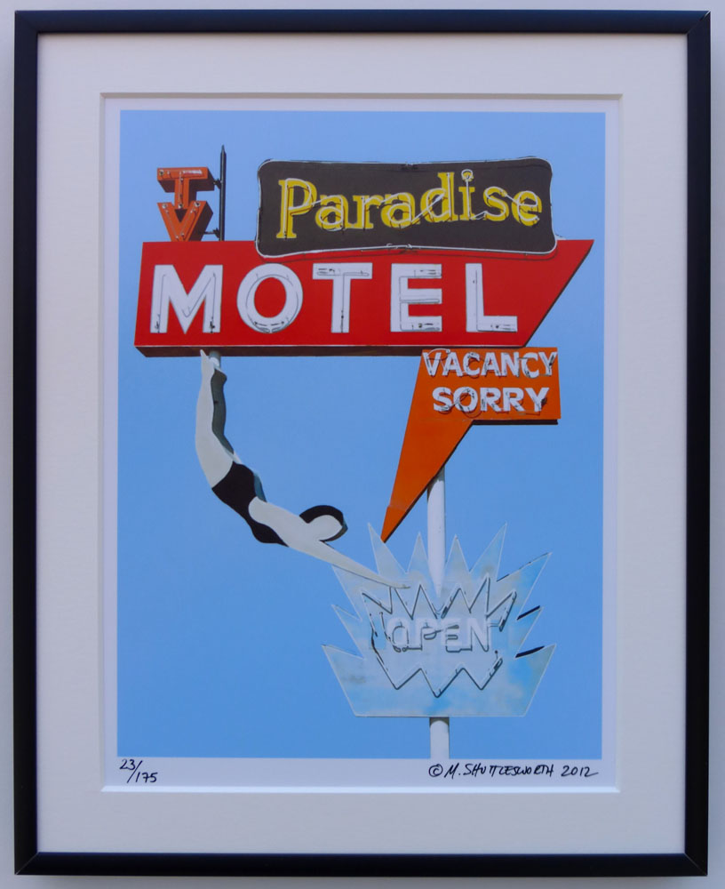 8x10 Paradise Motel Framed