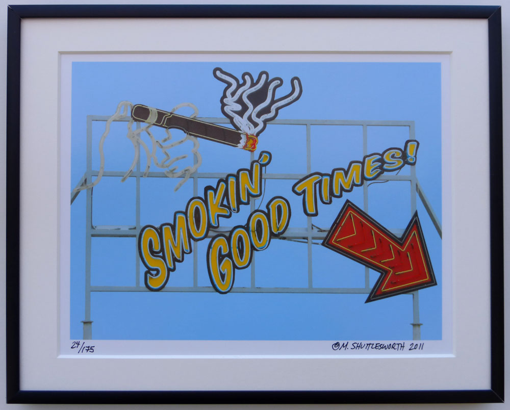 8x10 Smokin' Good Times framed